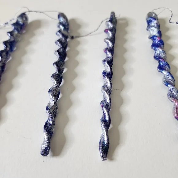 5 HANDCRAFTED Upcycled Swirly Unicorn Icecicle Ornaments HANDPAINTED Holiday - Picture 13 of 17